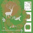 Gold Green Yule Deer Pyramage Celtic Decoupage Mini Kit