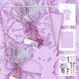Icy Purple Yule Deer Shaped Decoupage Mini Kit