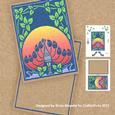 Art Nouveau Sunset Peacock Decoupage Mini Kit