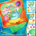 Blue Unicorn Shaped Decoupage Mini Kit