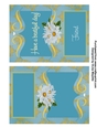  Goldstar Available Damask Style Brocade Mums Quick Card Floral Card Topper