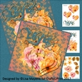 Watercolor Peony Love Heart Pyramage Decoupage Mini Kit