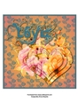 Watercolor Peony Love Heart Floral Quick Card Topper