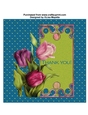 Nouveau Tulips Quick Card Floral Card Thank You Note Topper
