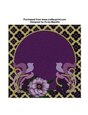 Art Nouveau Purple Peony Qua-trefoil Quick Card Floral Card Topper