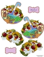 Cottage Fruit & Flowers Umbrella Decoupage Card Quick Card Topper