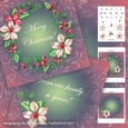 Enchanting Christmas Poinsettias Watercolor Floral Decoupage Mini Kit