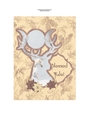 Peach Rose Yule Deer Floral Quick Card Topper