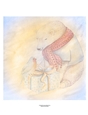 Winter Holiday Bear & Bird Watercolor Art Quick Card Insert