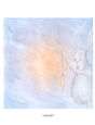 Winter Holiday Rabbits Watercolor Art Quick Card Insert