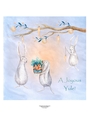 Winter Holiday Rabbits Watercolor Art Yule Quick Card Topper