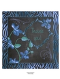 Blue Orchids Zebra Print Chalkboard Thank You Quick Card Topper