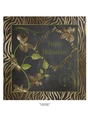 Burnished Orange Orchids Zebra Print Chalkboard Happy Halloween Quick Card Topper
