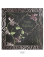 Red Orchids Zebra Print Chalkboard Happy Birthday Quick Card Topper