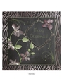 Red Orchids Zebra Print Chalkboard Merry Christmas Quick Card Topper