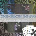 Orchids Zebra Print Chalkboard Decoupage Card Making Bumper Kit
