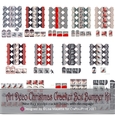 Red & Black Art Deco Christmas Decoupage Cracker Box Bumper Kit