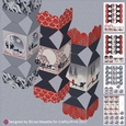 Red & Black Art Deco Christmas Carriages Cracker Box Kit