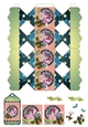 3D Vintage Pink Angel Christmas Decoupage Cracker Box with Gift Tag