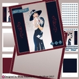 Art Deco Lady in Blue All Occasion Decoupage Card Making Kit