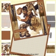 Vintage Art Deco Men Rugby All Occasion Decoupage Card Making Kit