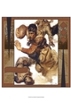 Vintage Art Deco Men Rugby All Occasion Quick Card Topper