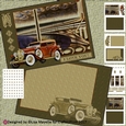 Vintage Art Deco Men Antique Car All Occasion Card Making Kit