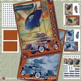 Vintage Art Deco Men Colorful Antique Car All Occasion Card Making Kit