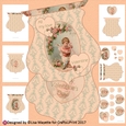 Vintage Cupid Hearts Qua-trefoil Shaped Card Making Kit