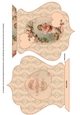 Vintage Cupid Hearts Qua-trefoil Shaped Valentine Quick Card