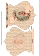 Vintage Cupid Hearts Qua-trefoil Shaped Quick Card