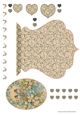 Vintage Bluebirds of Happiness Qua-trefoil Shaped Quick Card Topper
