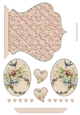 Vintage Love Bird Qua-trefoil Shaped Quick Card Topper