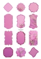 Pink & Purple Tulips Qua-trefoil Gift Tags