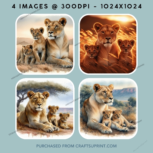Lion and Her Cubs