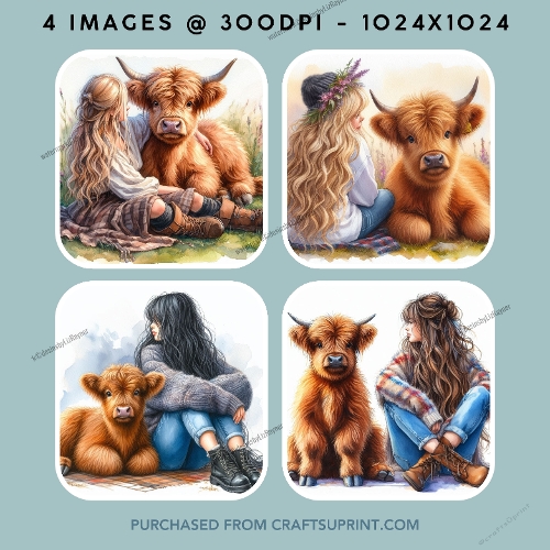 Highland Cow and Girl