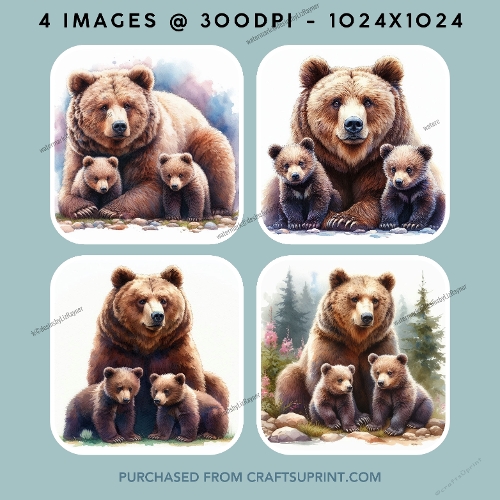 Bear and Her Two Cubs