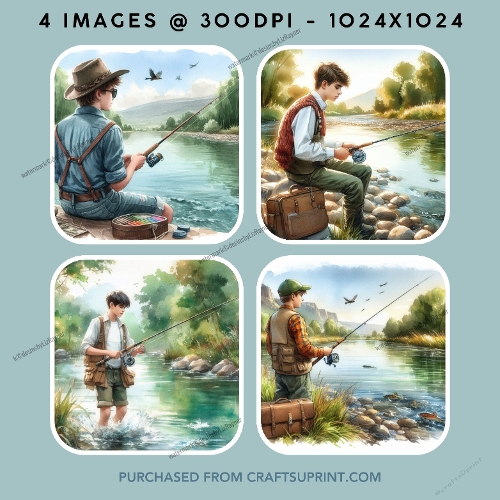 A Boy Fishing