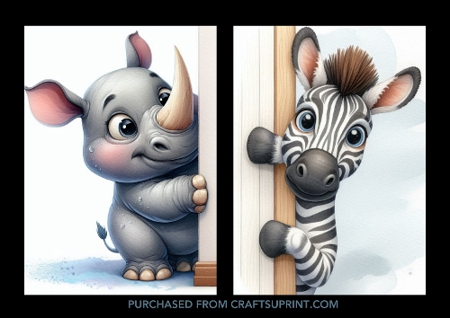 African Peeking Animal (Set 4)