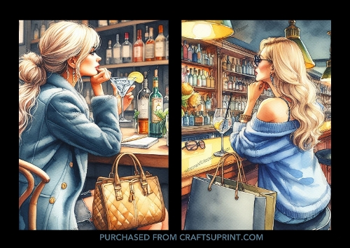 Lady in a Bar Scene