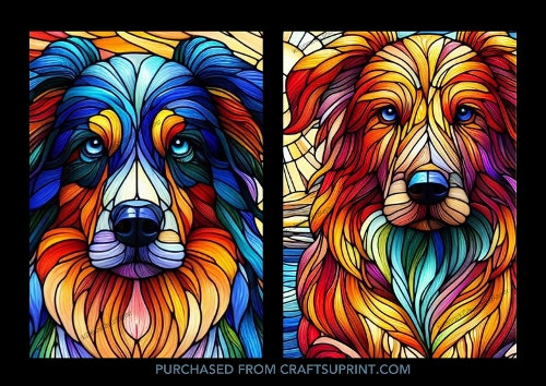Stained Glass Dog