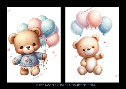 Teddy Bear and Balloons