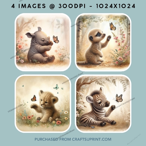 Baby African Animal Set 3