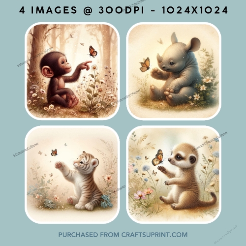 Baby African Animal Set 4