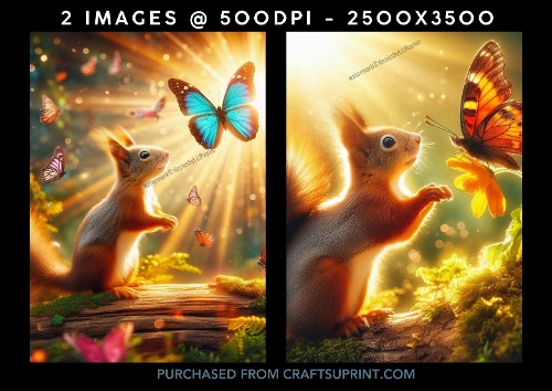 Magical Woodland Squirrel & Butterfly