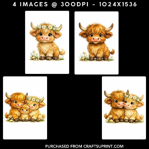 Highland Cow Family