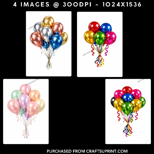 Vibrant Metallic Balloon Bouquets