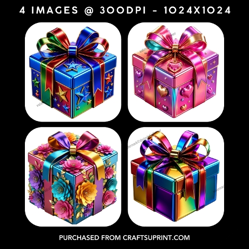 Vibrant Metallic Gift Boxes