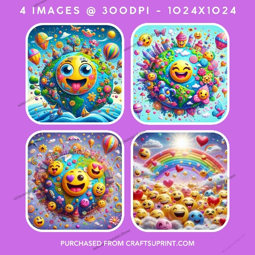 Whimsical Emoji Planet & Happy World