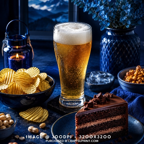 Luxury Mens Birthday Celebration Pint and Snacks